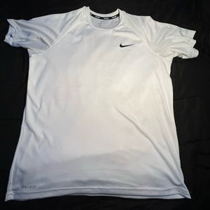 White Nike swim shirt